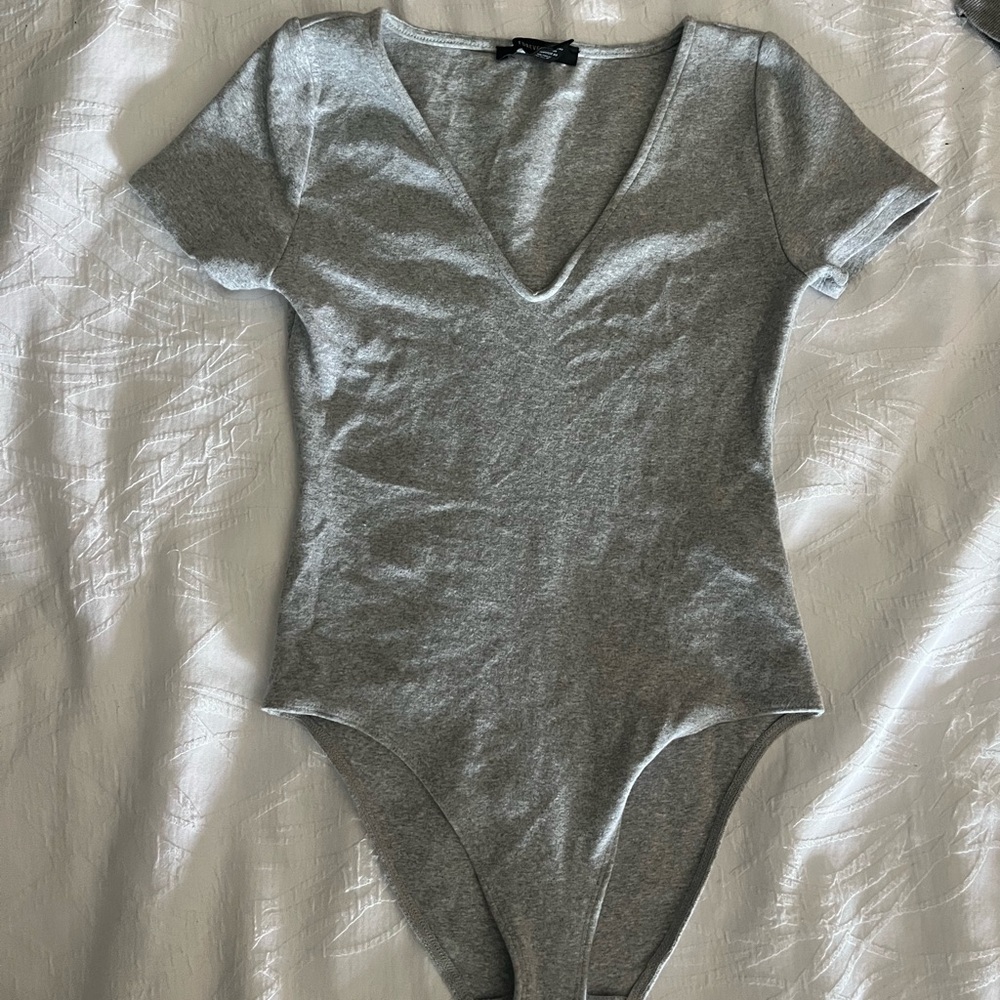 size small grey form fitting bodysuit